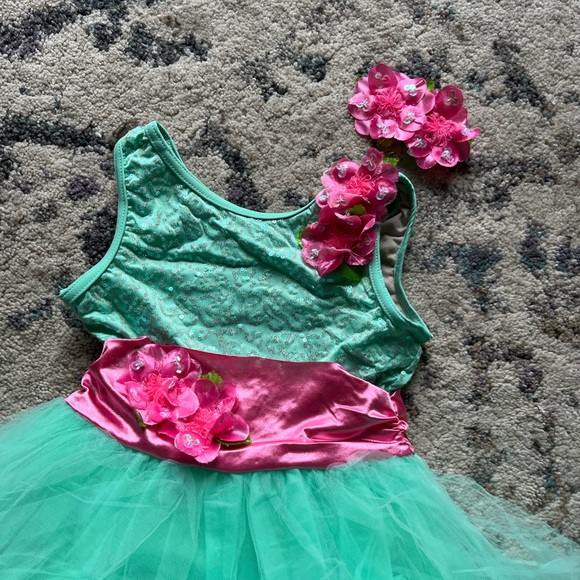 Weissman Green & Pink Ballet Dance Costume - Picture 4 of 6